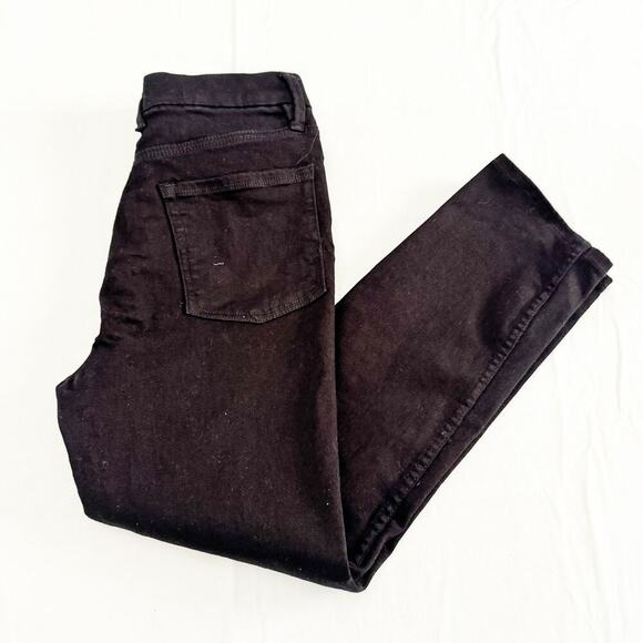 Good American Good Curve Straight Black007 Stretch Denim Zip Jeans Size 8 / 29 - Picture 8 of 8